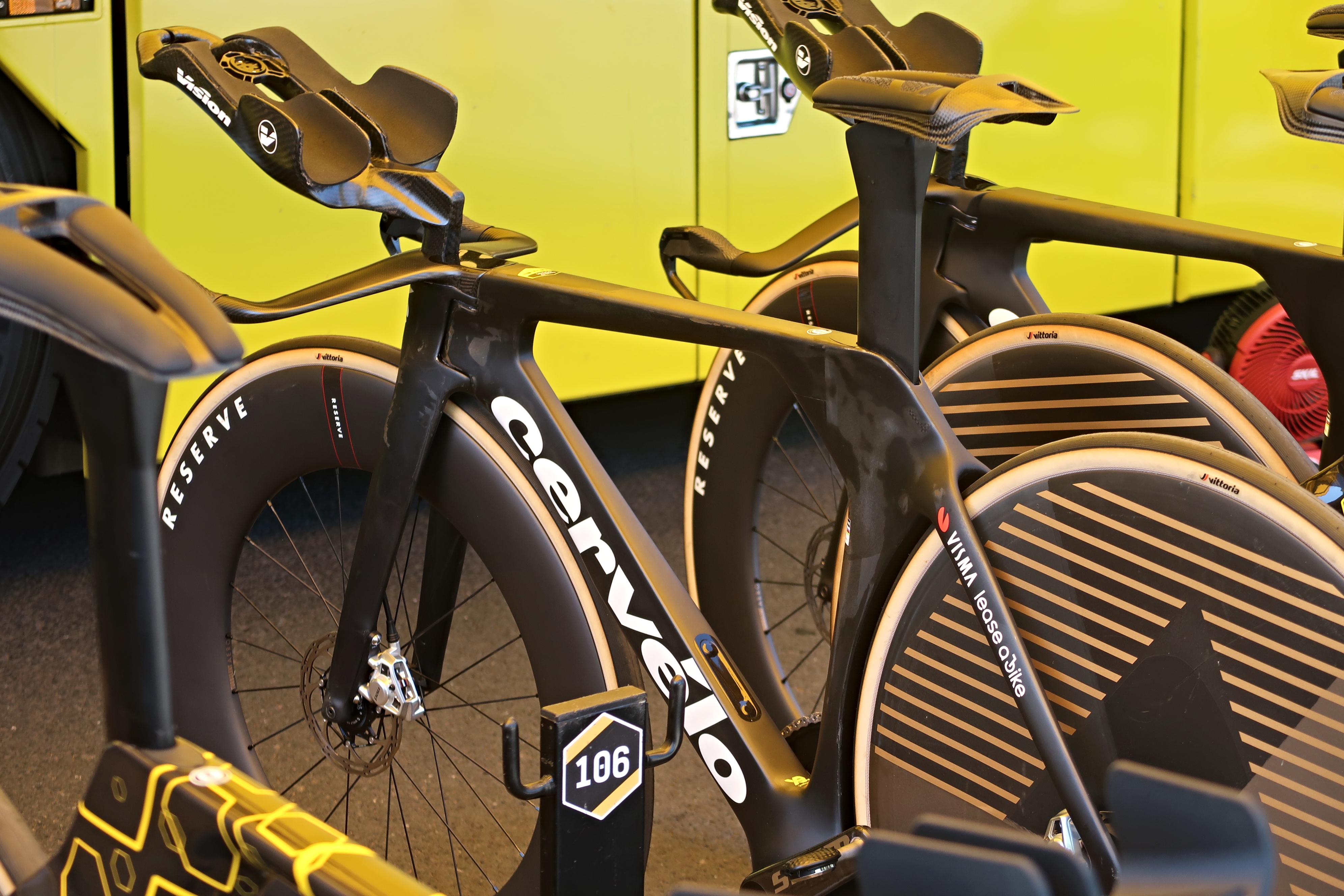 Jonas Vingegaard's time trial bike at the Tour de France