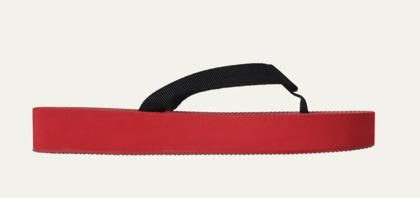 The Row, Dune Cotton Flatform Thong Sandals
