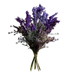 purple colour with artificial flower fauxs