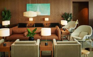 Sitting area in the Cathay Pacific Lounge, Heathrow — London, UK