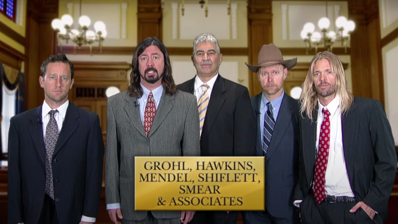 Watch Foo Fighters pose as lawyers in fake TV commercial Louder