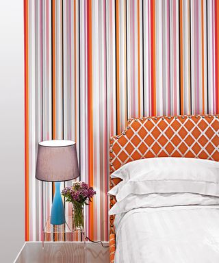 Experts reveal how to zone a space with striped walls