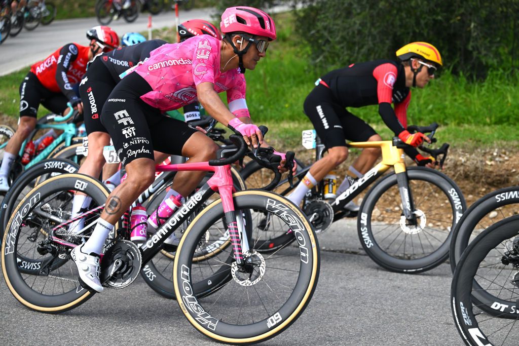 SAN BENEDETTO DEL TRONTO ITALY MARCH 16 Richard Carapaz of Ecuador and Team EF Education Easypost competes during the 60th TirrenoAdriatico 2025 Stage 8 a 147km stage from Porto Potenza Picena to San Benedetto del Tronto UCIWT on March 16 2025 in San Benedetto del Tronto Italy Photo by Tim de WaeleGetty Images