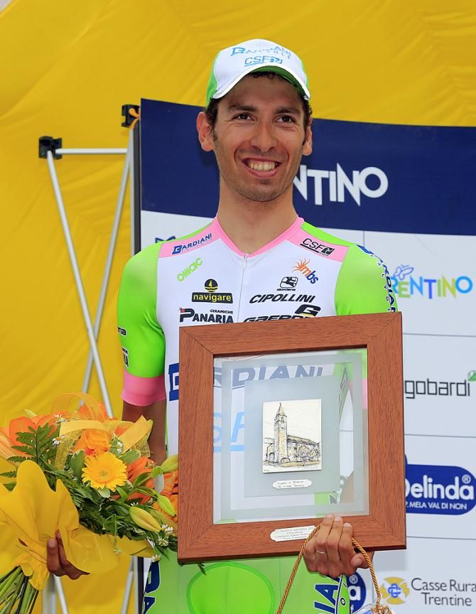 Stefano Pirazzi (Bardiani) was happy in second