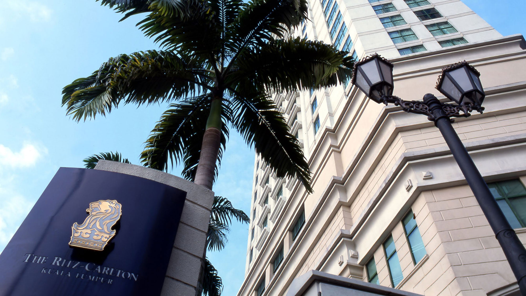 Ritz-Carlton Kuala Lumpur sign outside hotel