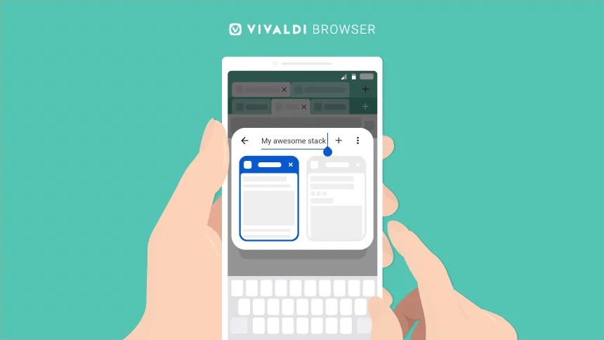 Vivaldi tab stack on Android