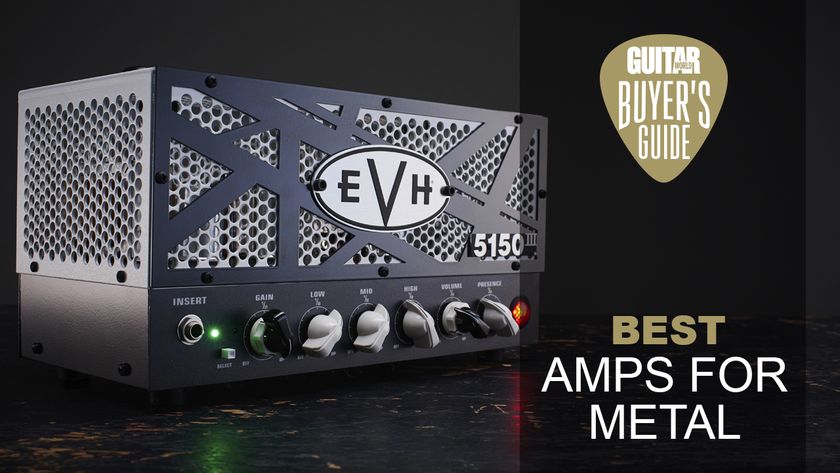 An EVH 5150 lunchbox head on a dark background