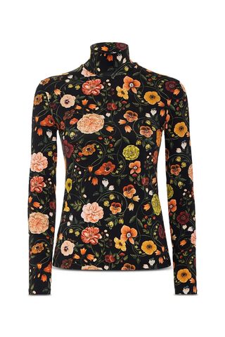 La DoubleJ Floral Print Turtleneck Top