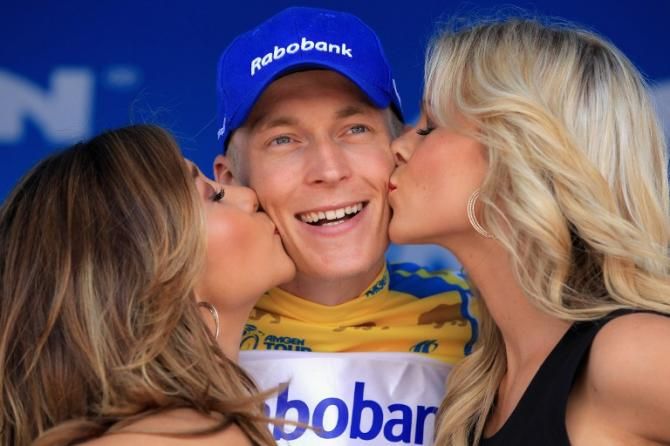 Winners are grinners... Robert Gesink took out the Tour of California