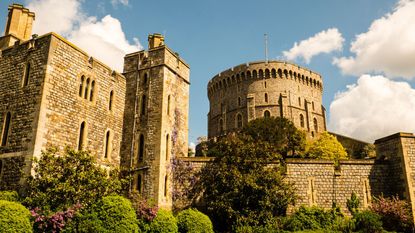Exterior of windsor castle with the henry tower