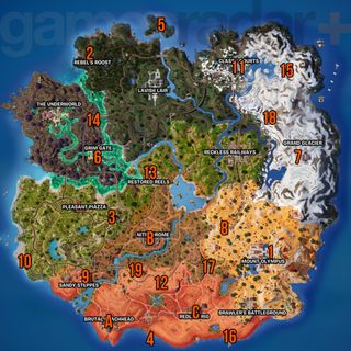 Fortnite Characters map for Season 3 of Chapter 5