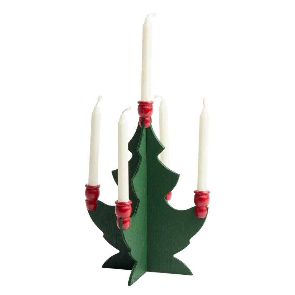 Wooden Christmas Tree Candleholder