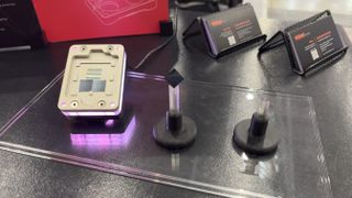 Thermal Grizzly's new prototype products at its Computex 2026 booth.