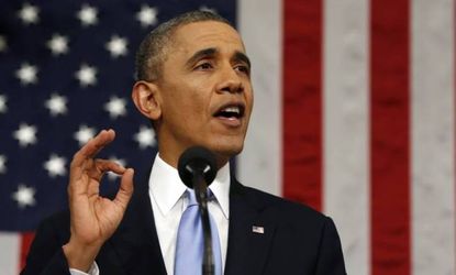 President Obama delivers the State of the Union address.