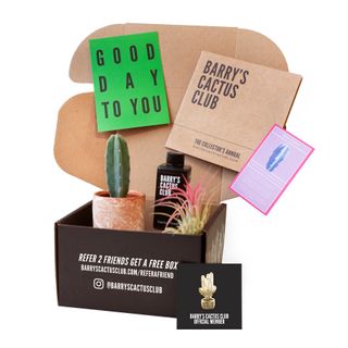 Barry's Cactus Club Hard-to-kill plant subscription box contents