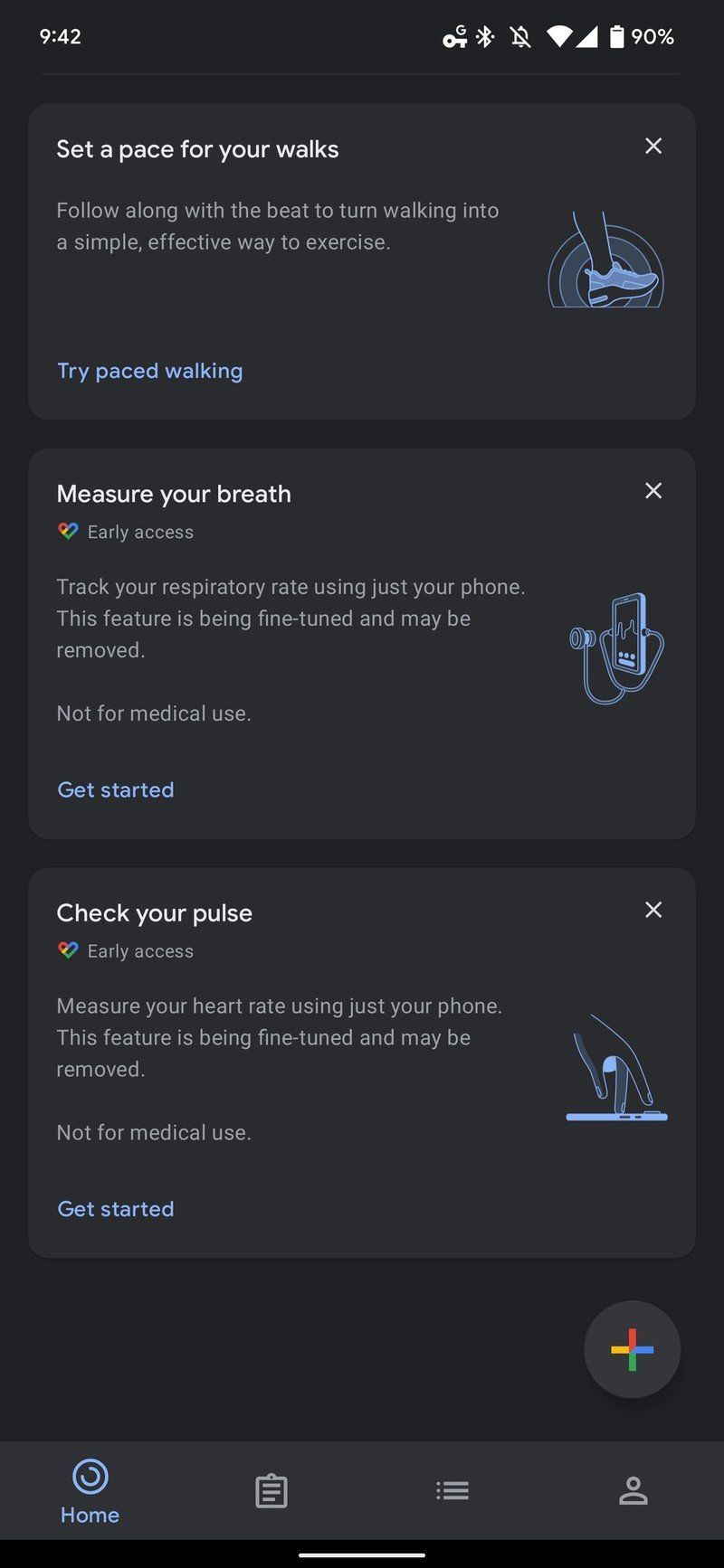 Pixel 6 Google Fit Health Tracking
