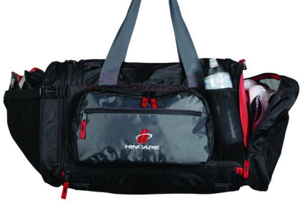 Among the duffel's features are dedicated pockets for shoes, helmets and water bottles.