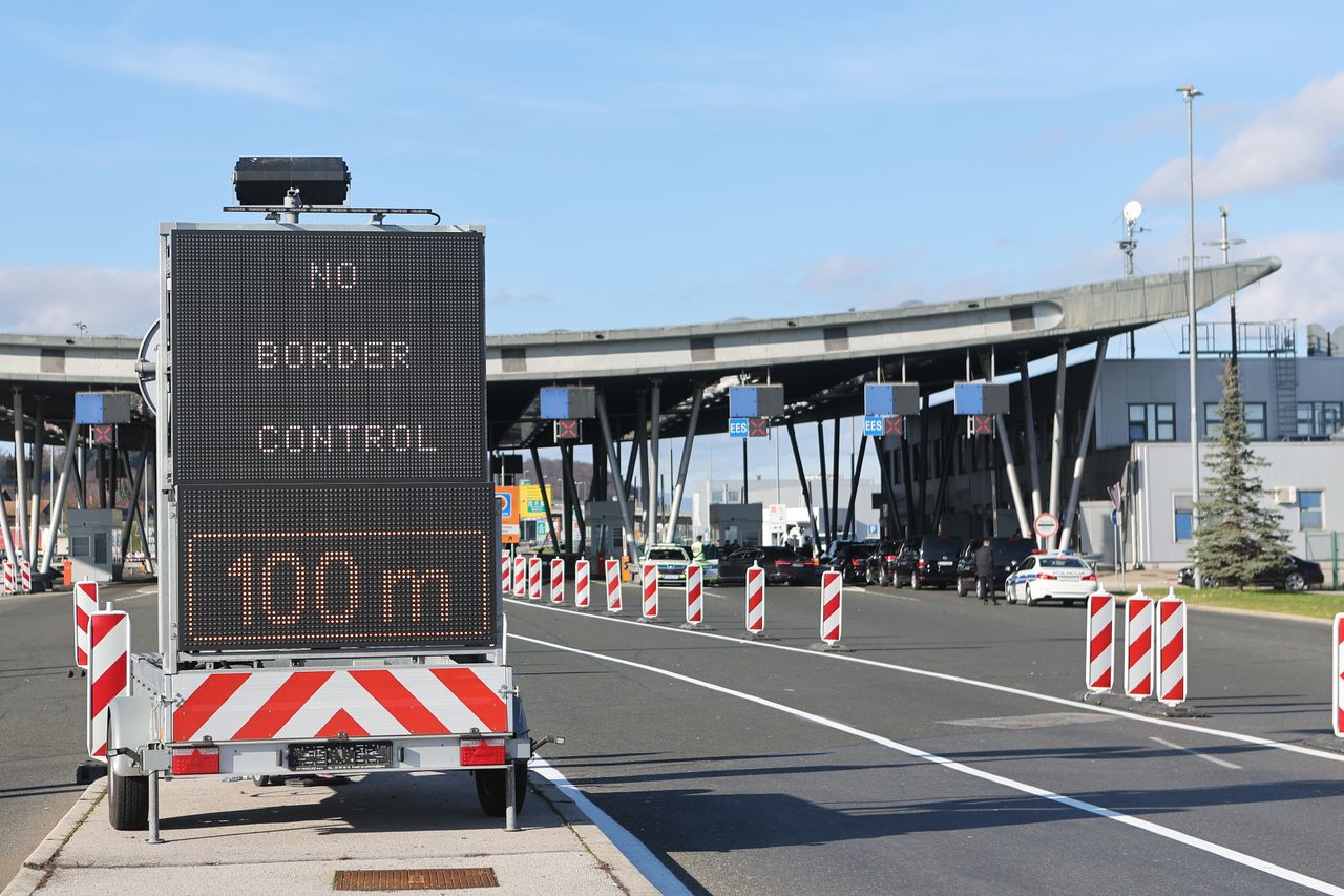 The Croatian border in Bregana