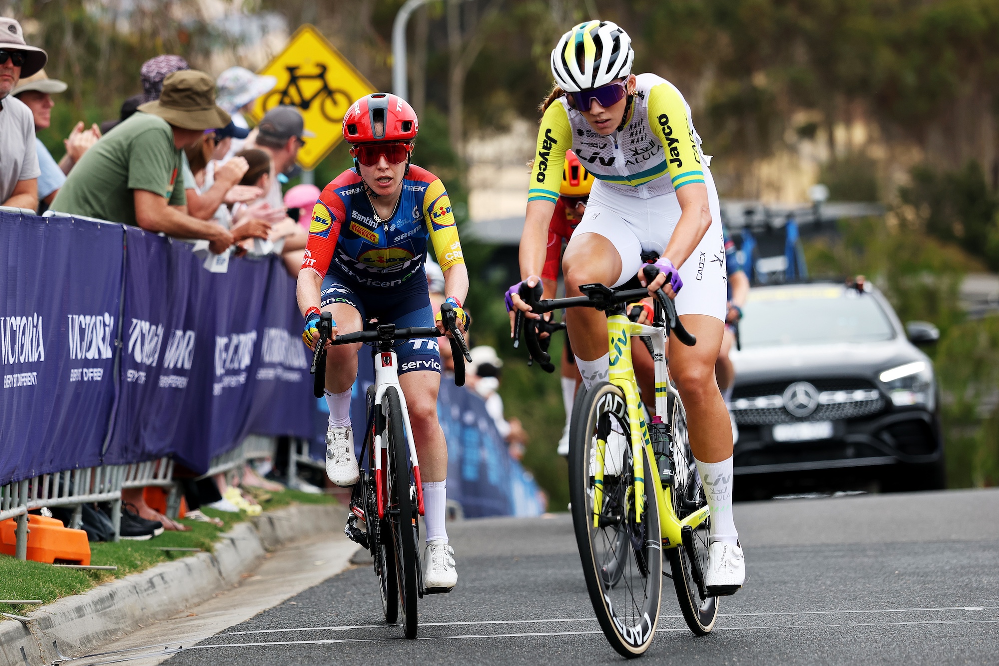 The seven riders from Australia and New Zealand taking to the start line at the Tour de France Femmes