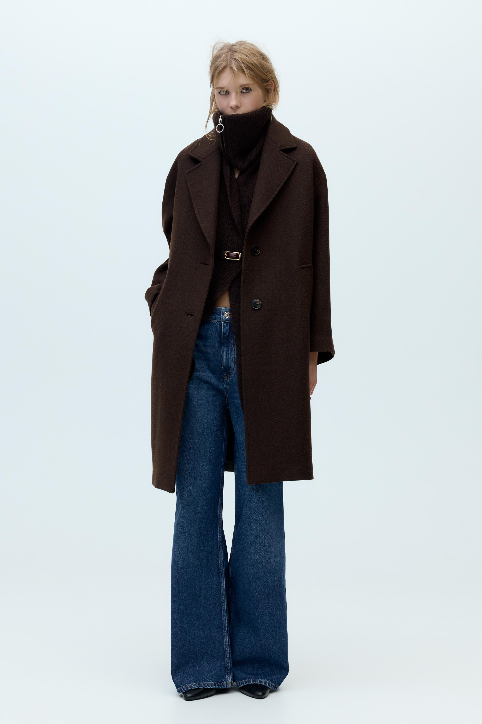 Wool Blend Oversized Coat