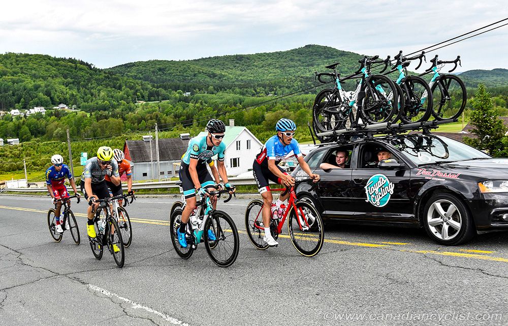The six leaders get a little advice during stage 1 at Tour de Beauce