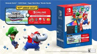 Nintendo Switch OLED Super Mario Bros. Wonder bundle