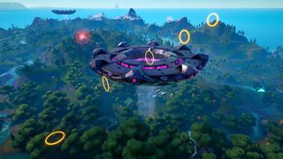 Fortnite Superman Quests Glide through rings locations