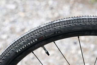 Pathfinder tyres fitted to the Specialized Crux DSW gravel bike