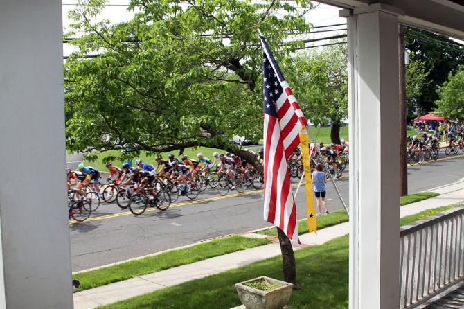 View from an Army Vet's porch- All areas of the Armed Forces were represented at today's race.