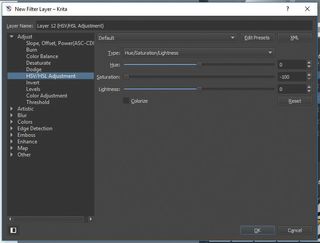 Krita tutorials: desaturation