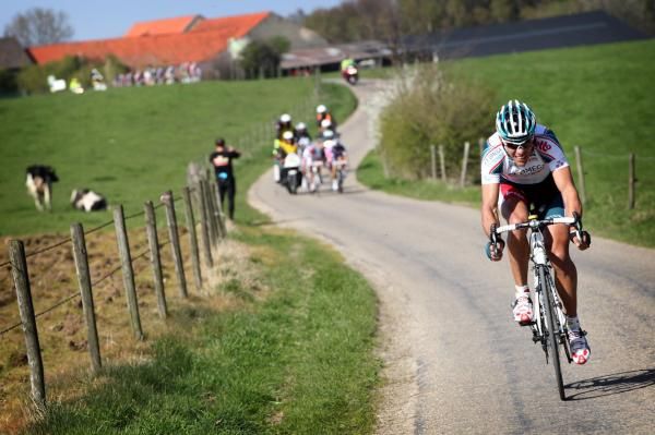 Philippe Gilbert (Omega Pharma-Lotto) goes solo at Amstel Gold Race