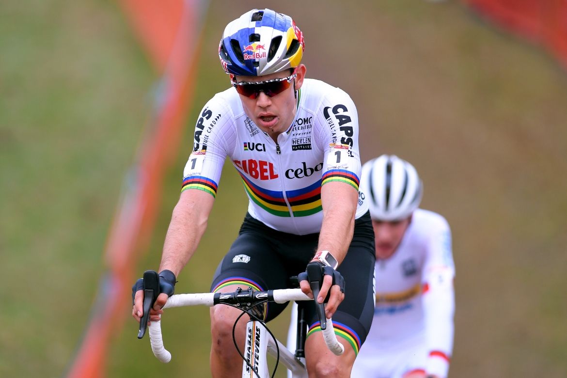 Wout Van Aert on the course