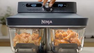 The Ninja Crispi DualZone being used