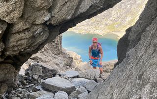 Fiona on the Cuillin ridge