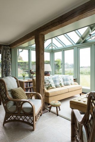 conservatory wooden furnishings flooring sofa sunroom