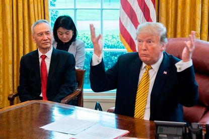 Trump and China's Liu He in the Oval Office