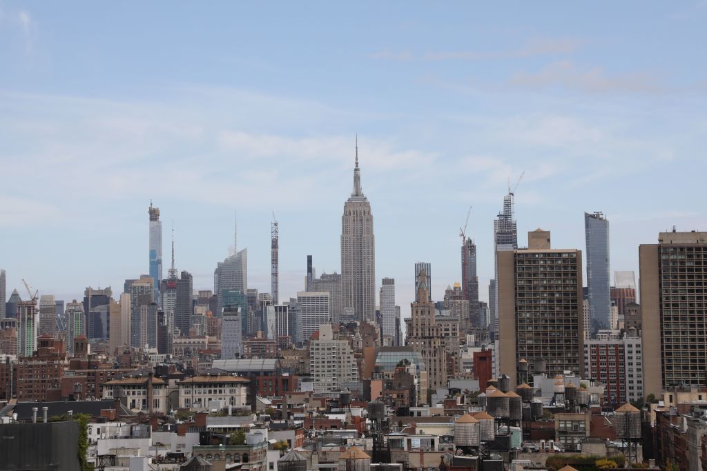 The Manhattan skyline.