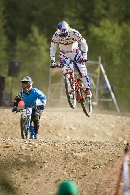 Michal Prokop on his way to a win