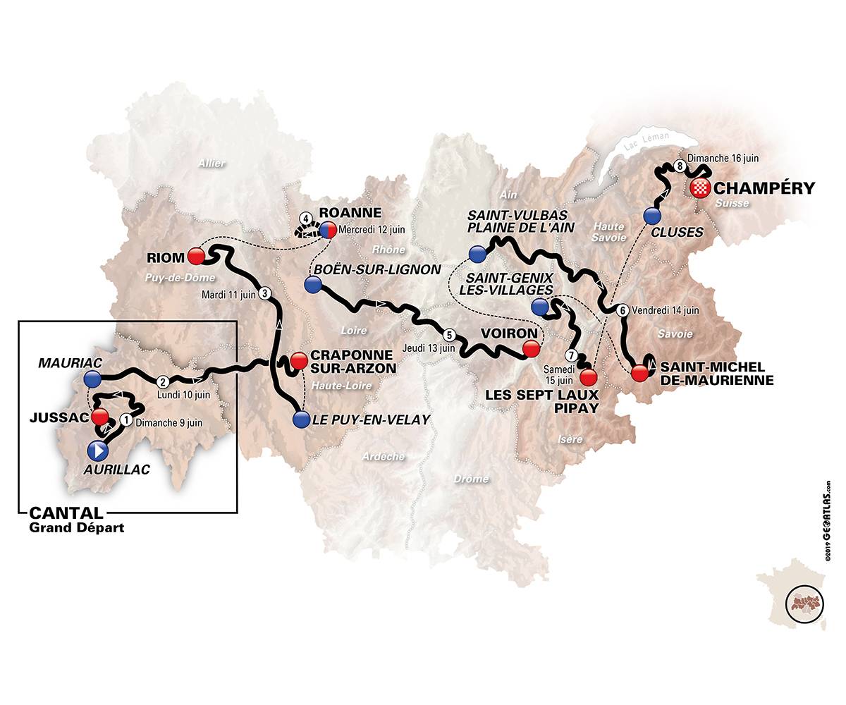 tjener børste ost Criterium du Dauphine 2019 Route Map | Cyclingnews