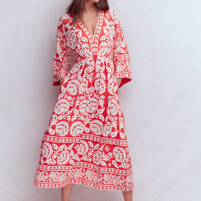 Boden, Nell Kimono Midi Jersey Dress