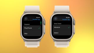 Double Tap on Apple Watch Ultra 2 watchOS 10.1