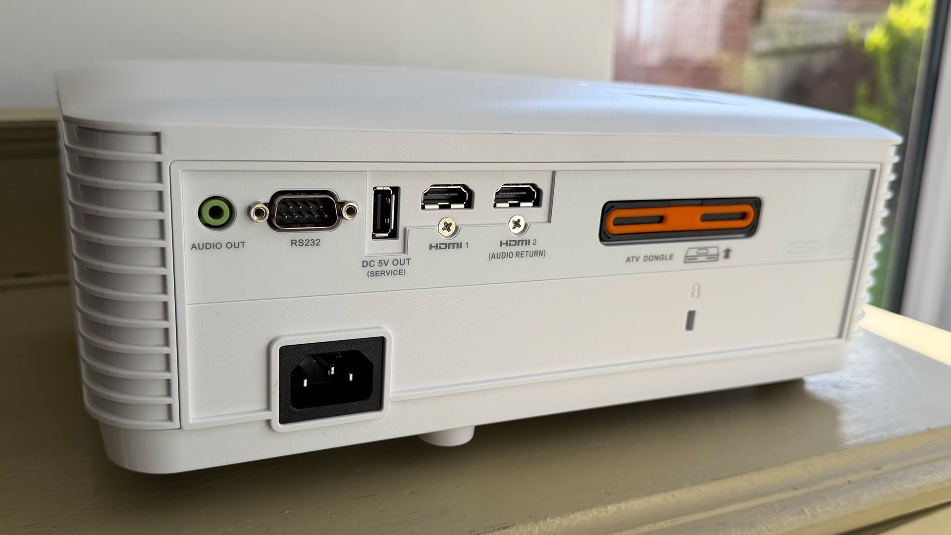 Acer Vero HL6810ATV home cinema projector, rear of unit showing connections