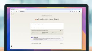 A laptop screen showing the Claude chatbot