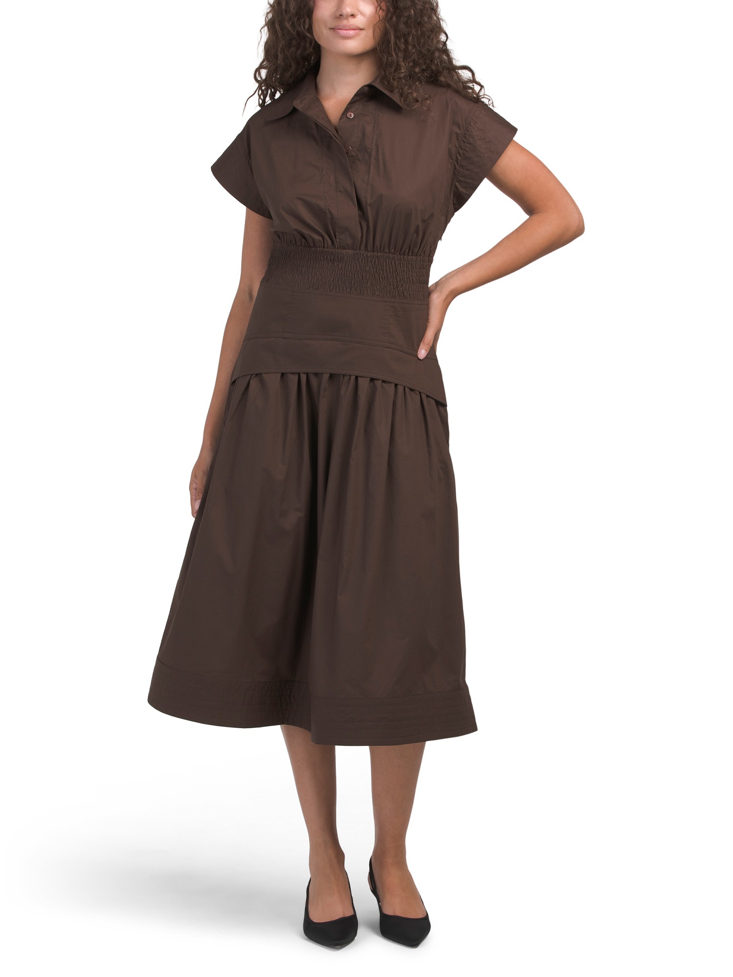 Magaschoni, Midi Dress With Collar