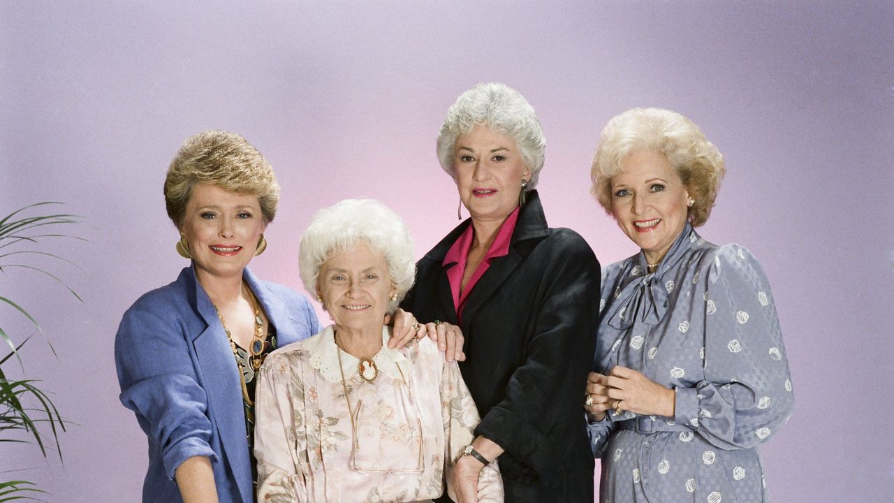 the golden girls season 2 pictured l r rue mcclanahan as blanche devereux, estelle getty as sophia petrillo, bea arthur as dorothy petrillo zbornak, betty white as rose nylund photo by gary nullnbcu photo bank