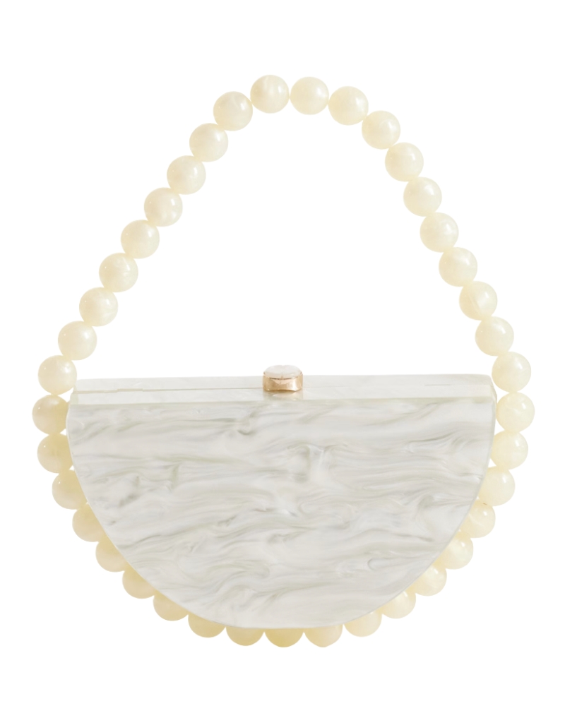 Cream pearlised handbag, New Look