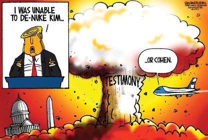 Political&nbsp;Cartoon&nbsp;U.S. Trump Kim Jong Un Michael Cohen Congress Testimony Nuclear Summit&nbsp;