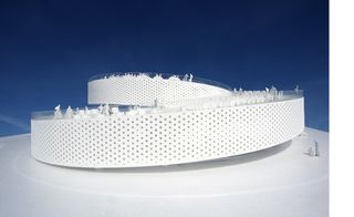 Architectural model of The Danish Pavilion: 'Wellfairytale' by Big Architects