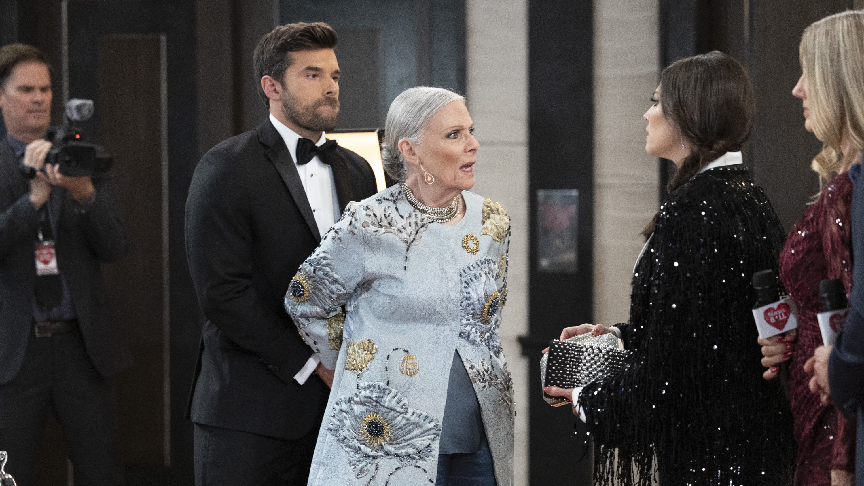 Josh Swickard as Chase arresting Jane Elliot as Tracy in General Hospital
