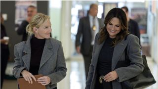 Rollins smiling at Benson in Law &amp; Order: SVU Season 26x05